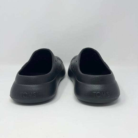 TOMS Alpargata Mallow Mule Womens 9/Mens 7 Molded Slip-On Black Eco EVA - Picture 3 of 9
